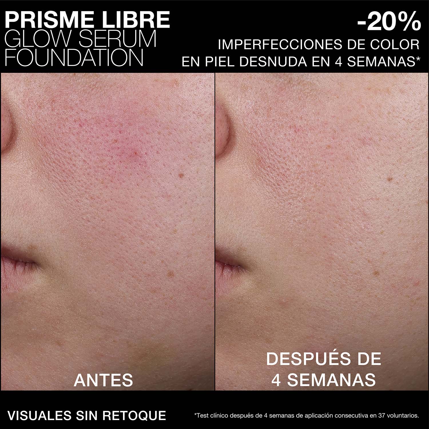 PRISME LIBRE GLOW SERUM FOUNDATION. BASE DE MAQUILLAJE EN SUERO QUE MEJORA LA PIEL, LUMINOSIDAD 24H E HIDRATACIÓN 48 H (BASE DE MAQUILLAJE EN SUERO)